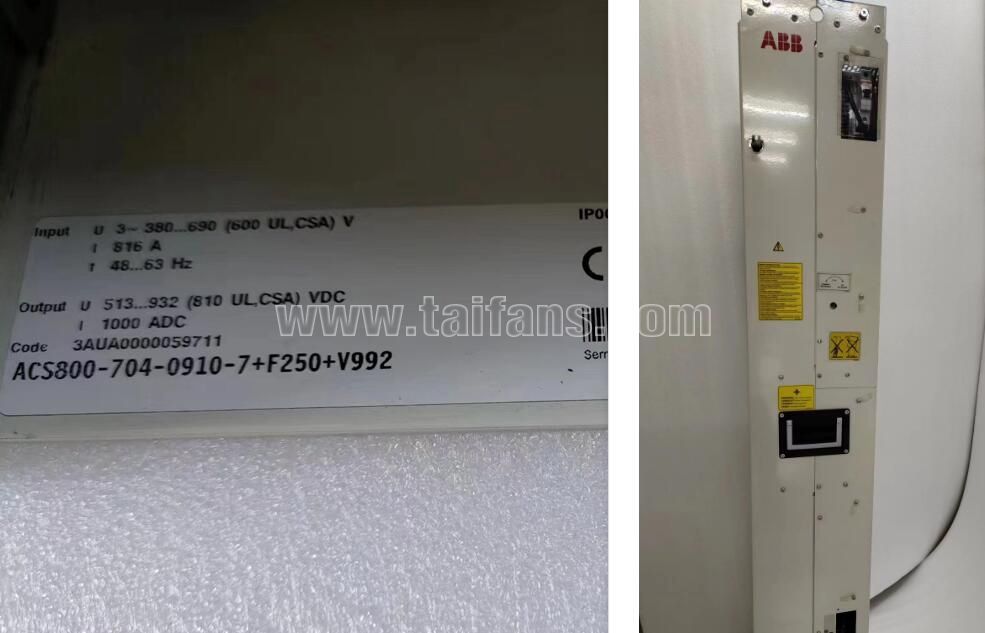 ACS800-704-0910-7+F250+V992 3AUA0000059711 ABB inverter machine